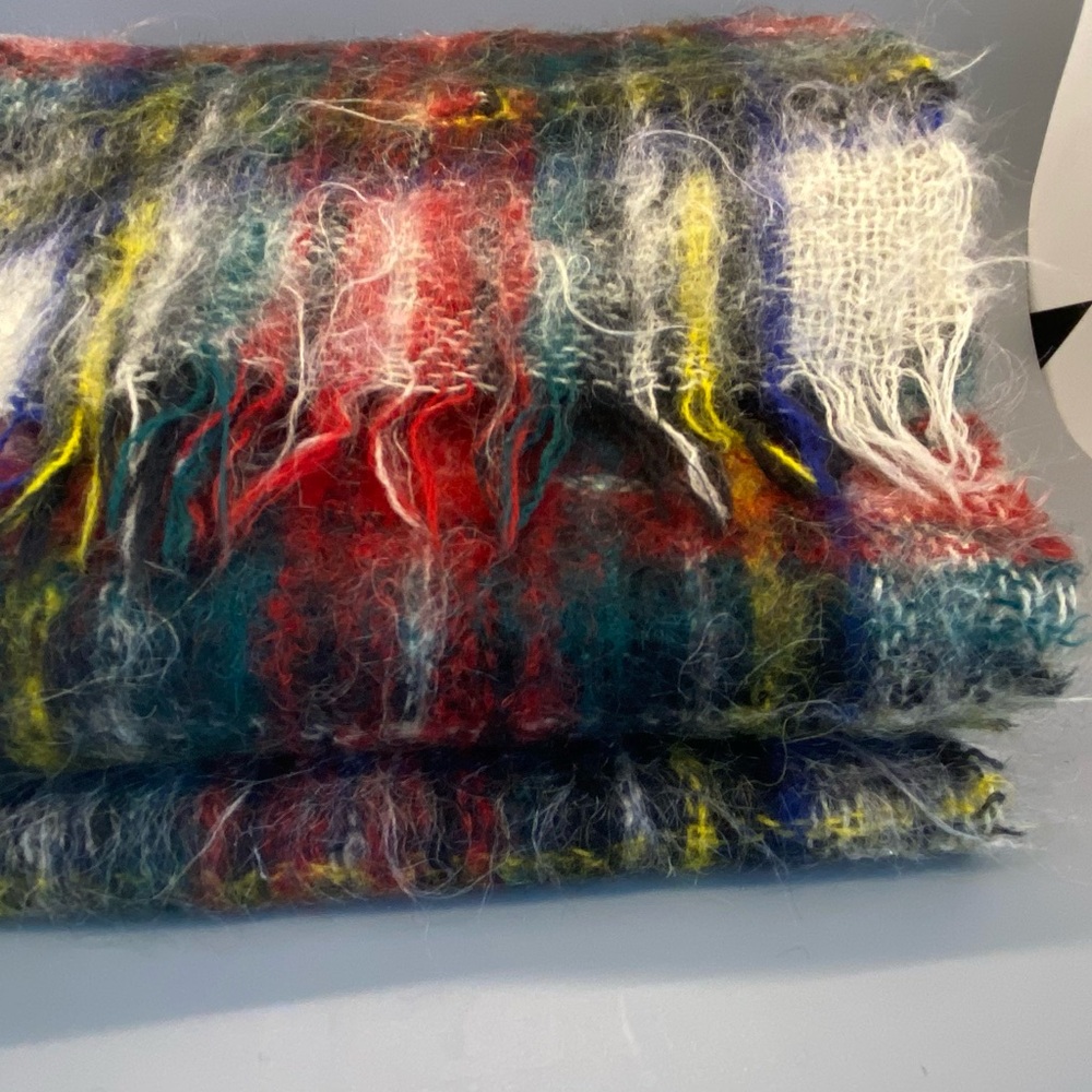 Mohair and wool vintage scarf made in Scotland